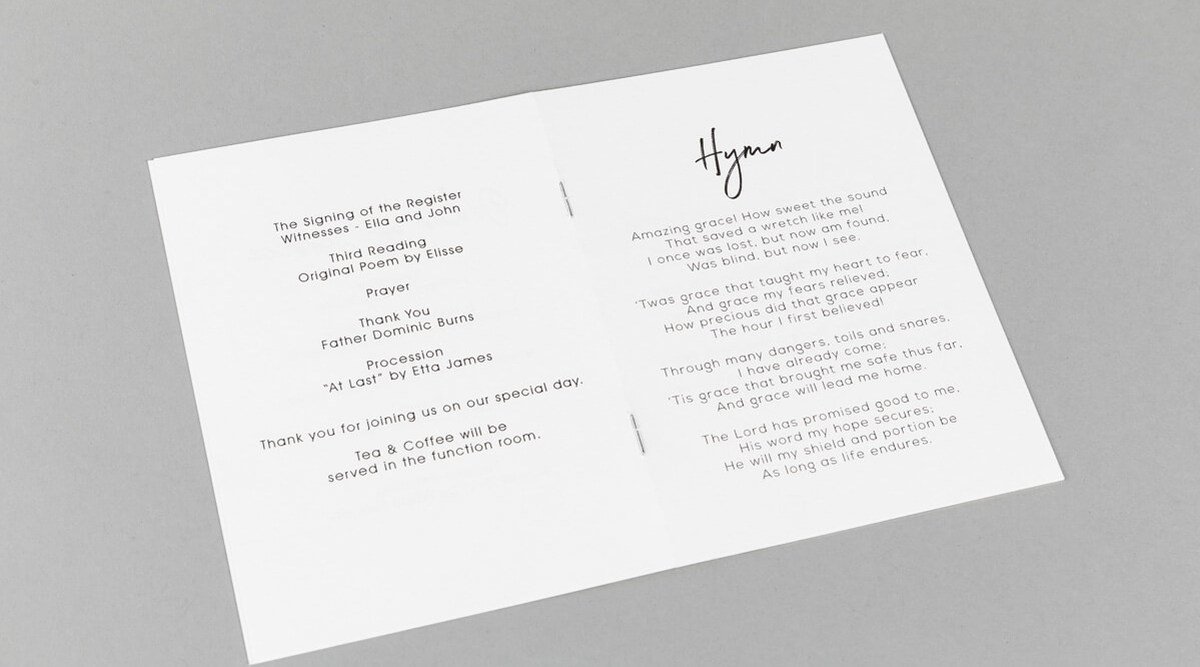 Booklet Order of Service in Qatar
