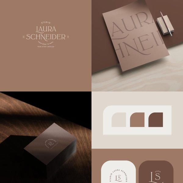 Branding concept showcasing layout, colors, and identity style.