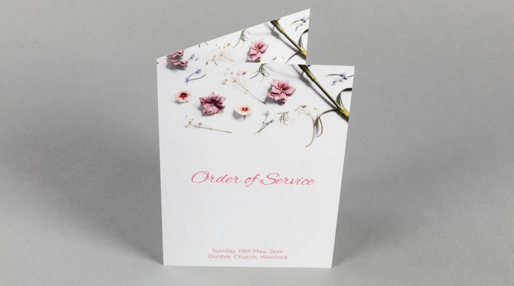 Folded Order of Service