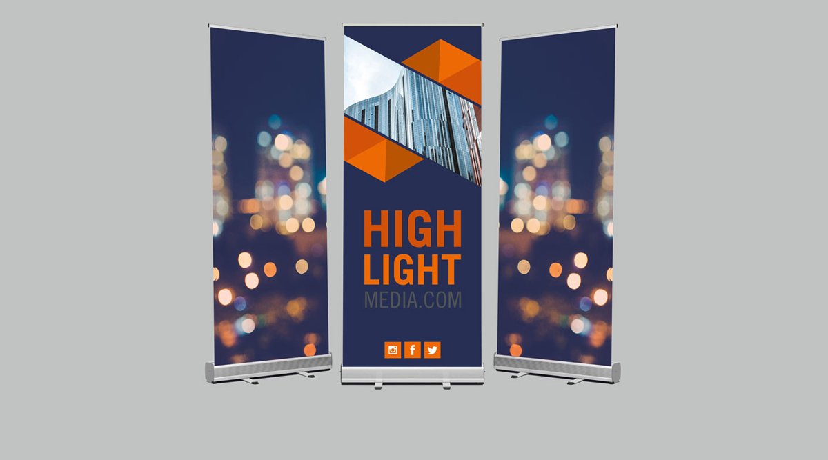 Silver Roll Up Stand